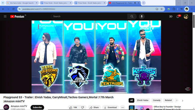 Elvish Yadav Joins Playground Season 3 as a Mentor