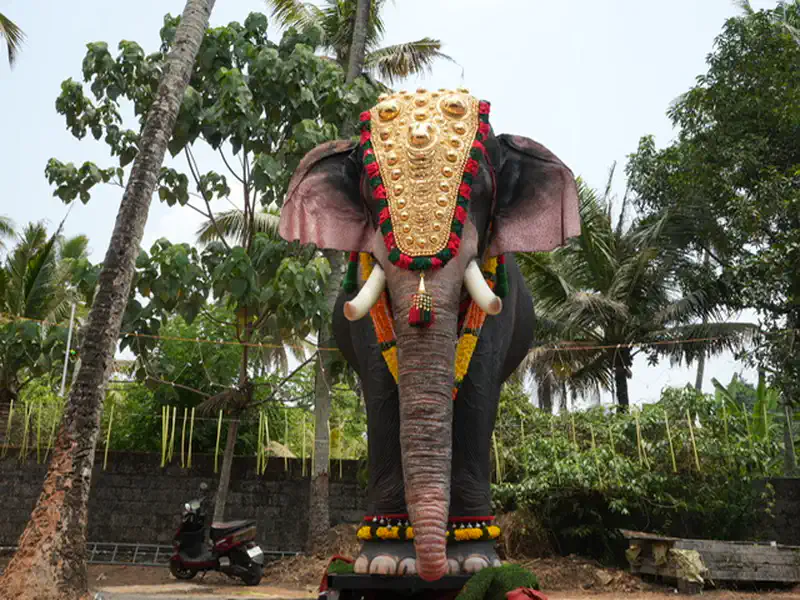  Priyamani: Great pleasure to donate this mechanical elephant with PETA India
