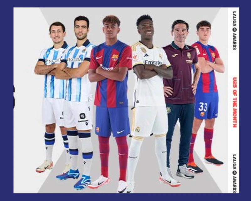 Vini Jr., Lamine Yamal, Marcelino, Pau Cubarsí, Mikel Oyarzabal lead the way in the March LALIGA AWARDS